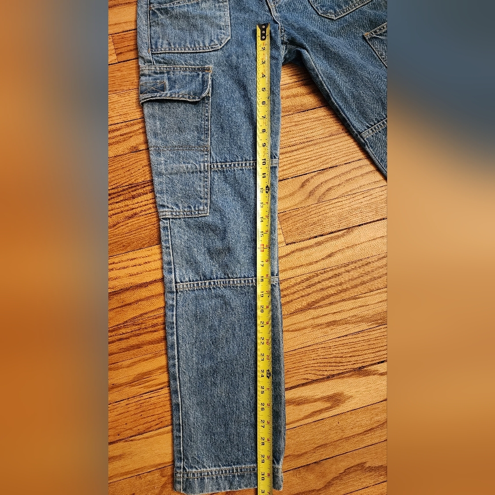 SLVRLAKE - Savior Denim Jeans Size 27 Blue Medium Wash Cargo Pants Retail $329 - Picture 15 of 16